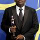 CFDA Media Award winner Edward Enninful poses with his trophy at the 2018 CFDA Fashion Awards at Brooklyn Museum on June 4, 2018, in New York City.